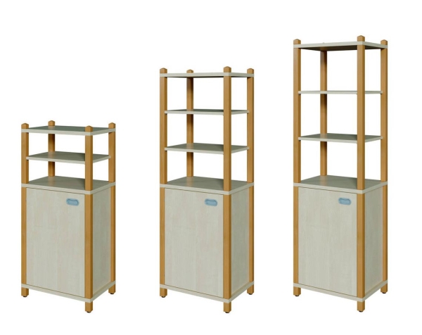Stollenschrank eintürig + Regalaufsatz